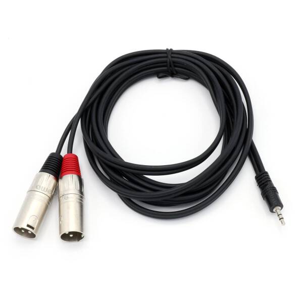 3,5mm Klinke Kabel Y-Kabel XLR Stecker Entstörkabel Audio Laptop Adapterkabel 