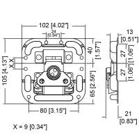 Penn Elcom L407/928 Aufbau Butterfly mittel gefedert mit Rammschutz