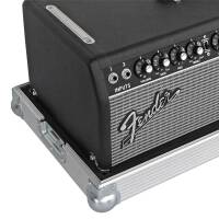 Flightcase für Fender Bassman 800 Head PVC schwarz 1 Riemengriff + 2 Klappgriffe