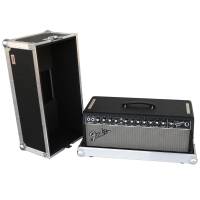 Flightcase für Fender Bassman 800 Head grau (RAL 7046) 1 Riemengriff + 2 Klappgriffe