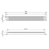 Adam Hall 87445 2HE Lüftungs- Rackblende 19 Zoll...