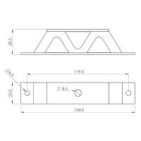 Adam Hall 87712 Shock Mount Schwingmetall Puffer weich 20 kg