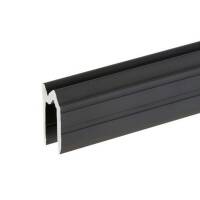 Adam Hall 6102 BLACK Aluminium Hybrid Schlie&szlig;profil 7 mm schwarz eloxiert