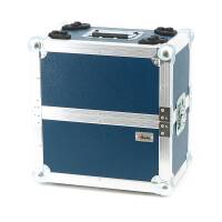 Plattenkoffer Flightcase 50/50 f&uuml;r bis zu 48 LPs 12" Phenol braun