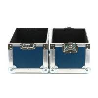 Plattenkoffer Flightcase 50/50 f&uuml;r bis zu 48 LPs 12" Phenol braun