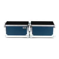 Plattenkoffer Flightcase 50/50 f&uuml;r bis zu 48 LPs 12" Phenol braun