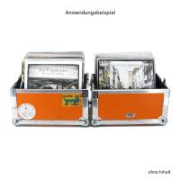 Plattenkoffer Flightcase 50/50 f&uuml;r bis zu 48 LPs 12" Phenol braun