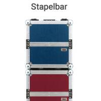 Plattenkoffer Flightcase 50/50 f&uuml;r bis zu 48 LPs 12" Phenol braun