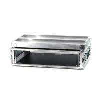 2 HE Live Rack 19 Zoll Double Door 31 CM flache Ecken Phenol braun