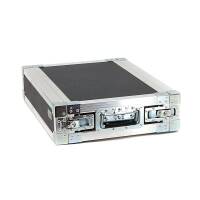 2 HE Live Rack 19 Zoll Double Door 31 CM flache Ecken blau