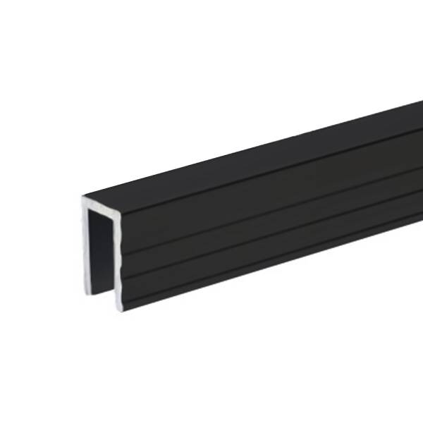 Adam Hall 6200 BLACK Aluminium U-Profil 7 mm Einschub schwarz