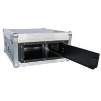 19 Zoll Winkelrack 4HE / 45 CM mit Serviceklappe Phenol braun