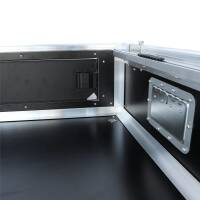 19 Zoll Winkelrack 4HE / 45 CM mit Serviceklappe Phenol braun