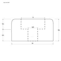 Adam Hall 4907 M100 Gummifu&szlig; 38 x 15 mm mit Stahlscheibe 100 St&uuml;ck