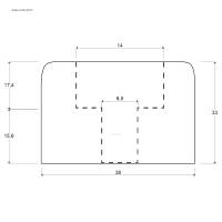 Adam Hall 4913 Gummifu&szlig; 38 x 33 mm mit Stahlscheibe 100 St&uuml;ck