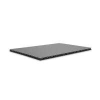 4,5 mm SolidLite PP-Hohlkammerplatte schwarz/grau 125x40 cm
