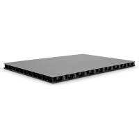 6,8 mm SolidLite PP-Hohlkammerplatte schwarz/grau 125x40 cm