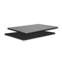 Musterst&uuml;ck 4,5 mm SolidLite PP-Hohlkammerplatte schwarz/grau