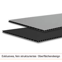 Musterst&uuml;ck 6,8 mm SolidLite PP-Hohlkammerplatte schwarz/grau