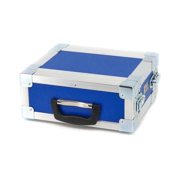 2 HE Half Size Rack für Sennheiser EW Funkempfänger flache Ecken blau