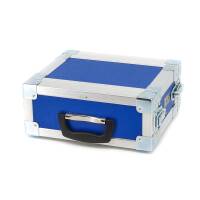 2 HE Half Size Rack f&uuml;r Sennheiser EW Funkempf&auml;nger flache Ecken blau