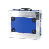 2 HE Half Size Rack f&uuml;r Sennheiser EW Funkempf&auml;nger flache Ecken blau