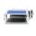 2 HE Half Size Rack für Sennheiser EW Funkempfänger flache Ecken blau