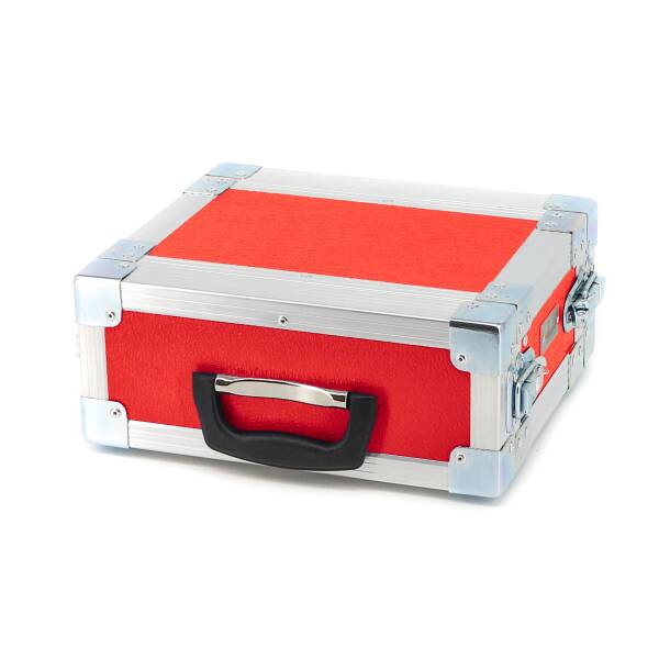 2 HE Half Size Rack für Sennheiser EW Funkempfänger flache Ecken rot