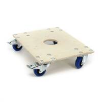 AWEO Universal Rollenbrett 40 x 52 cm mit 80 mm Blue Wheels 2 gebremst roh