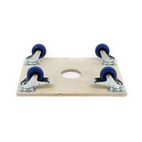 AWEO Universal Rollenbrett 40 x 52 cm mit 80 mm Blue Wheels 2 gebremst roh