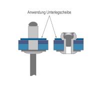 Bralo Unterlegscheibe f&uuml;r Blindniete mit Durchmesser 4,8 mm 250 Stk. Packung