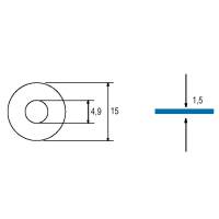 Bralo Unterlegscheibe f&uuml;r Blindniete mit Durchmesser 4,8 mm 250 Stk. Packung