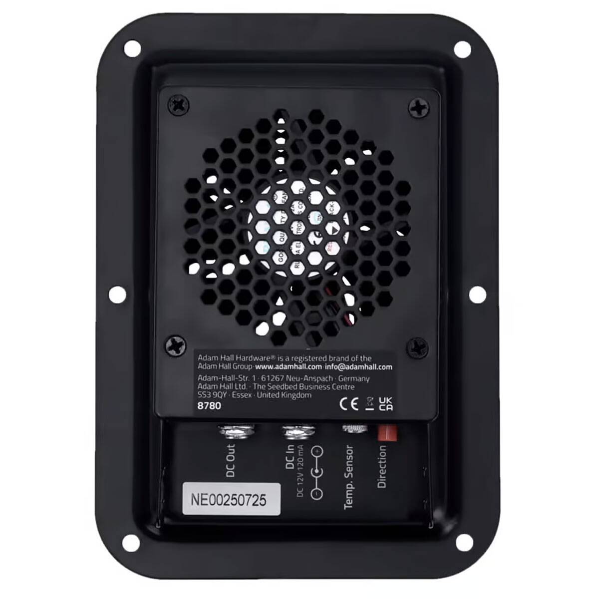 Adam Hall 8780 Aktiv Lüfter Einheit mti Netzteil und Temperatursensor