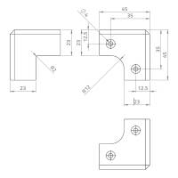 Adam Hall X 318787 Boxenecke Kunststoff schwarz gekr&ouml;pft