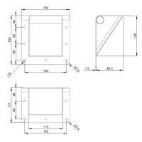 Adam Hall 3405 Kanteneinbaugriff Boxengriff f&uuml;r Kantenmontage - B-Stock