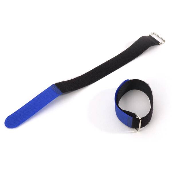 Adam Hall VR 2020 BLU - Klett Kabelbinder 20 cm blau