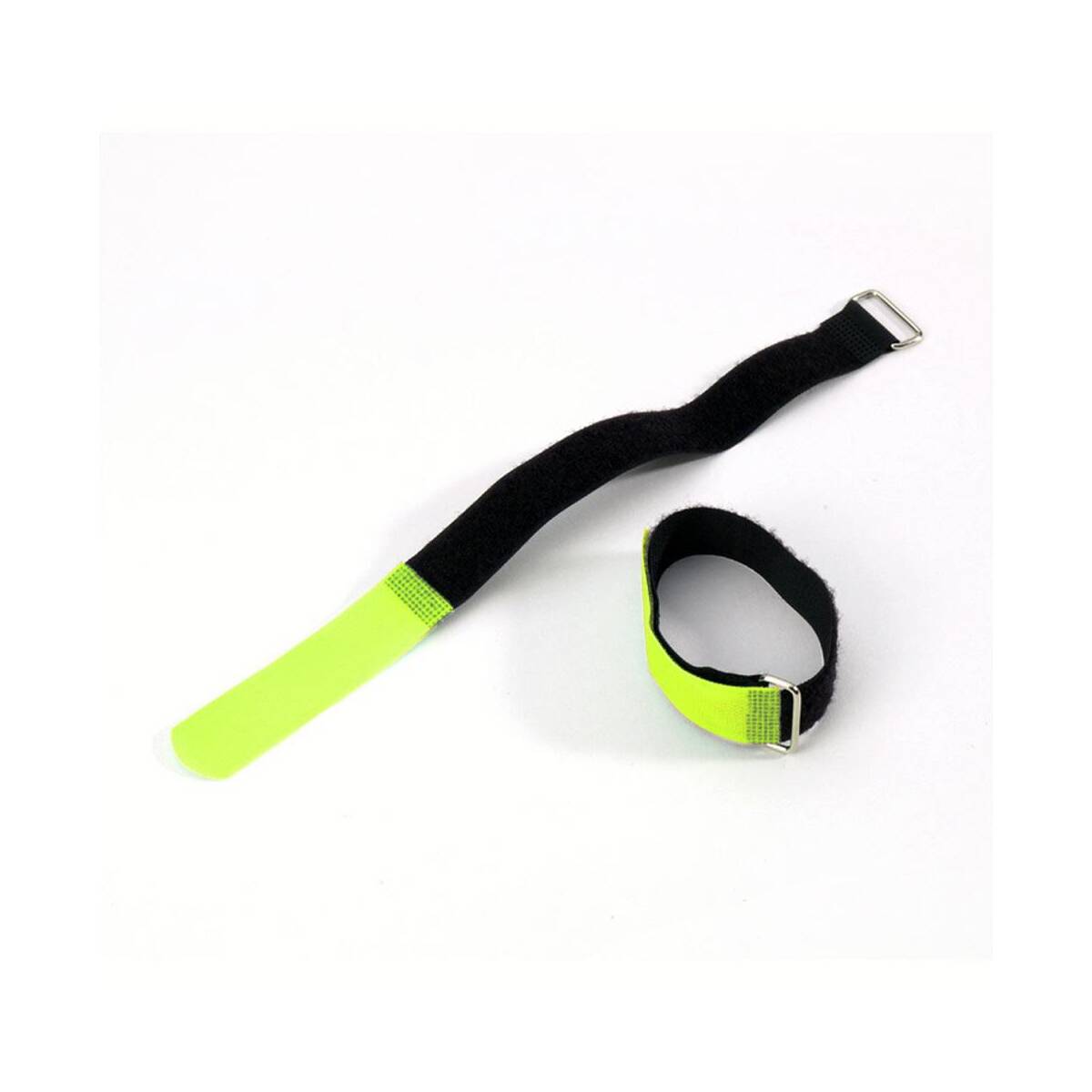 40x 30 cm x 20 mm wiederverschließbare Klett-Kabelbinder NEON GELB mit Metall-Öse - Kabel-Klettband 300 mm wiederverwendbar