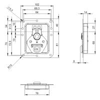 Adam Hall 17290 LS Butterfly Verschluss mittel abschlie&szlig;bar