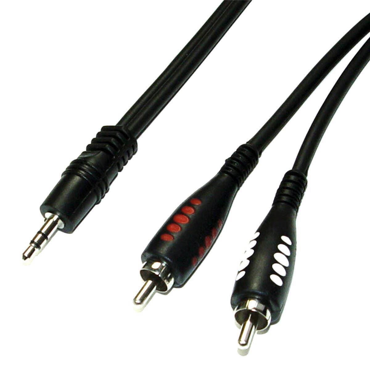 Twin Kabel Audiokabel 2 x Cinch auf 2 x 6,35 Klinke doppel-Kabel 3m