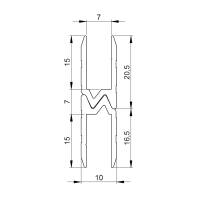 Adam Hall 6102 Aluminium Hybrid Schlie&szlig;profil Einschub 7 mm