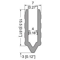 Penn Elcom EG-0315/1 Aluminium Schlie&szlig;profil male Einschub 4 mm
